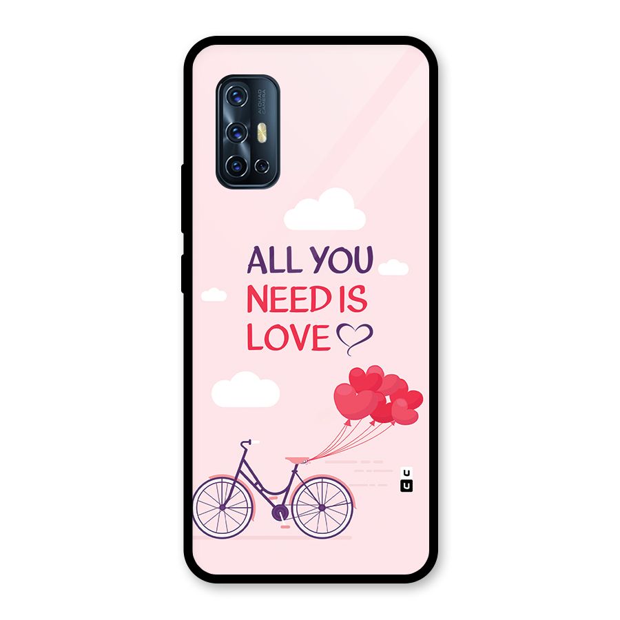 Cycle Of Love Glass Back Case for Vivo V17