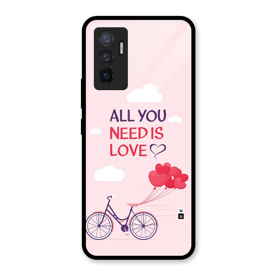 Cycle Of Love Glass Back Case for Vivo V23e