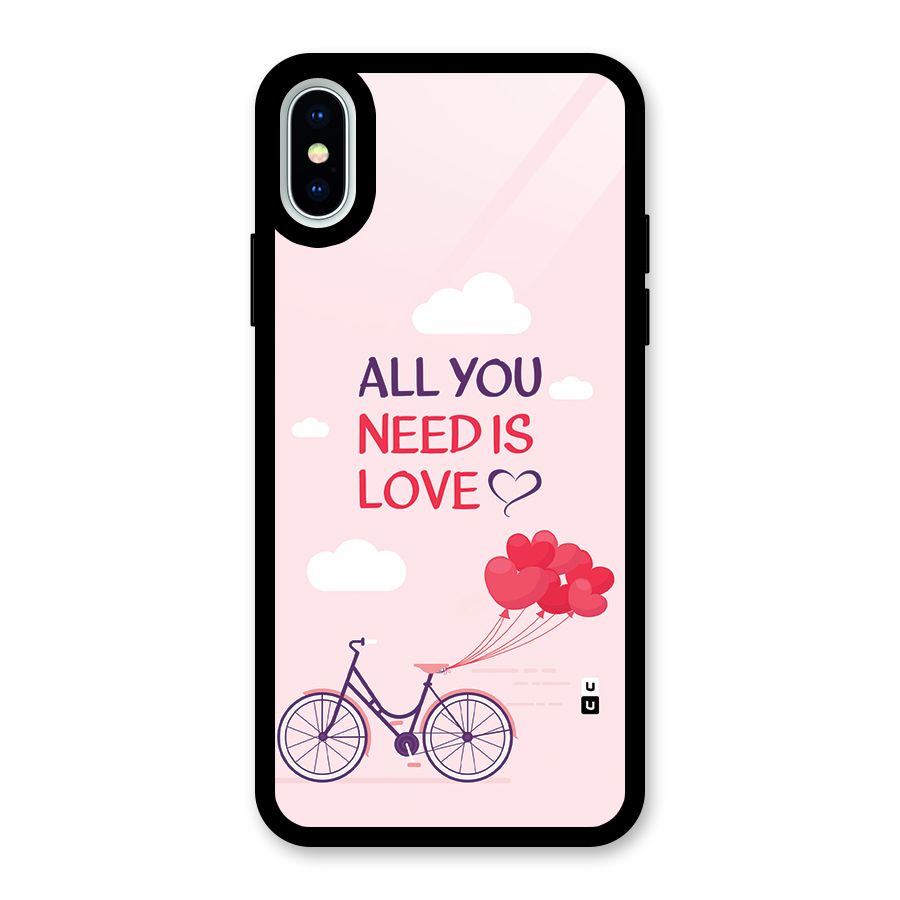 Cycle Of Love Glass Back Case for iPhone XS