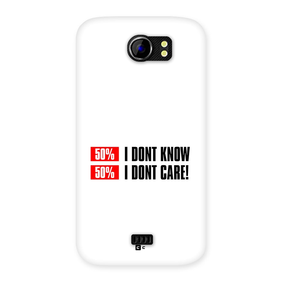 D Dont Know Back Case for Canvas 2 A110