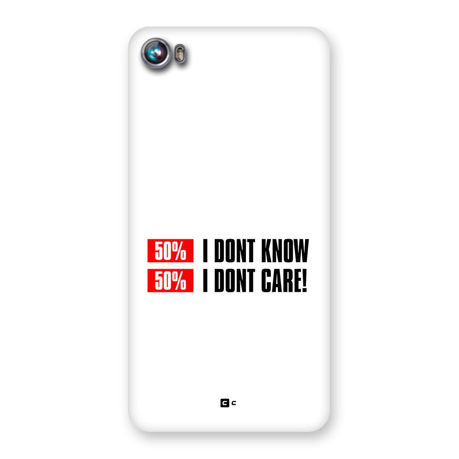 D Dont Know Back Case for Canvas Fire 4 (A107)