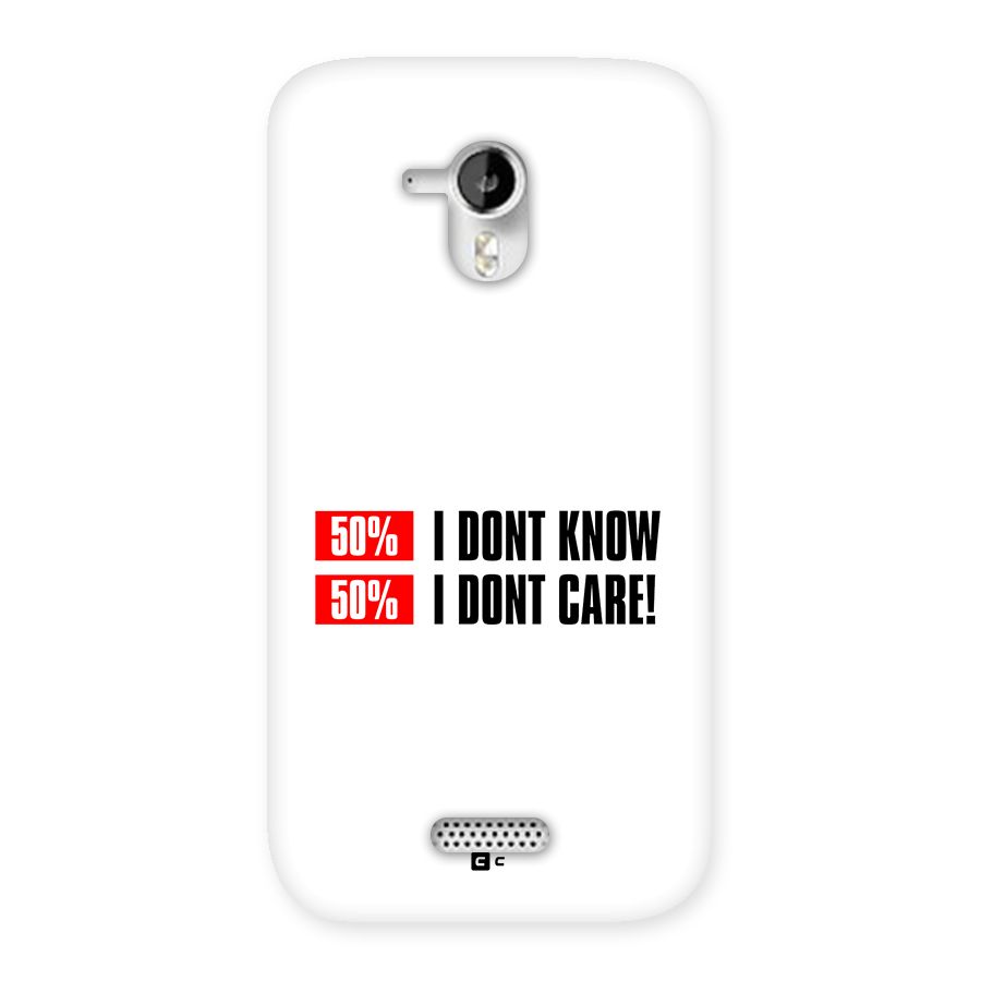 D Dont Know Back Case for Canvas HD A116