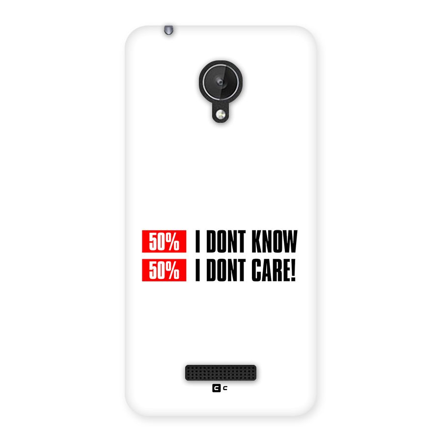 D Dont Know Back Case for Canvas Spark Q380