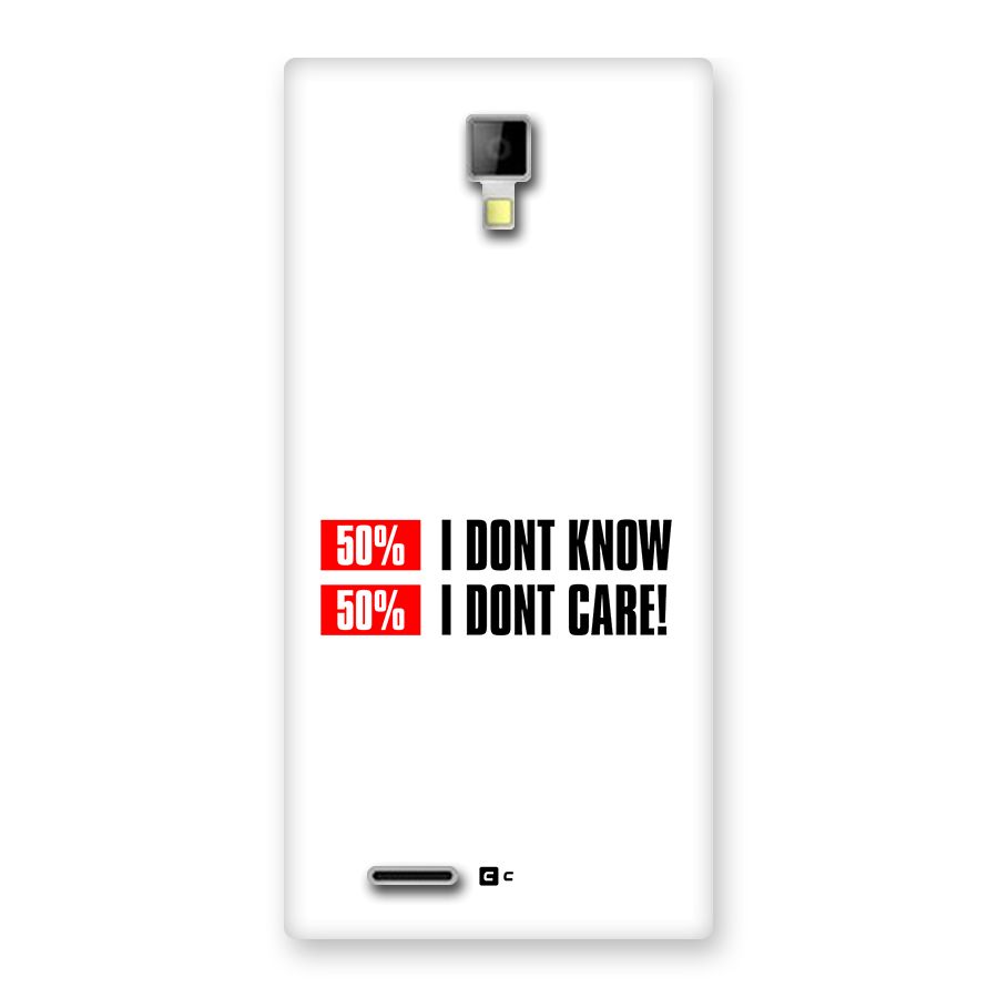 D Dont Know Back Case for Canvas Xpress A99