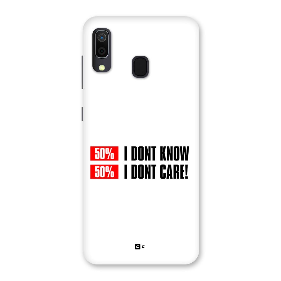 D Dont Know Back Case for Galaxy A30