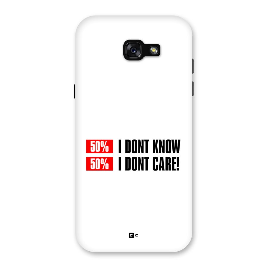 D Dont Know Back Case for Galaxy A7 (2017)