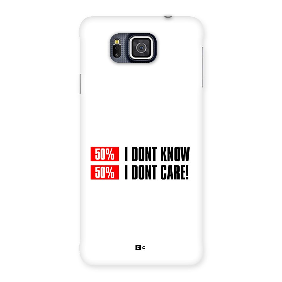 D Dont Know Back Case for Galaxy Alpha