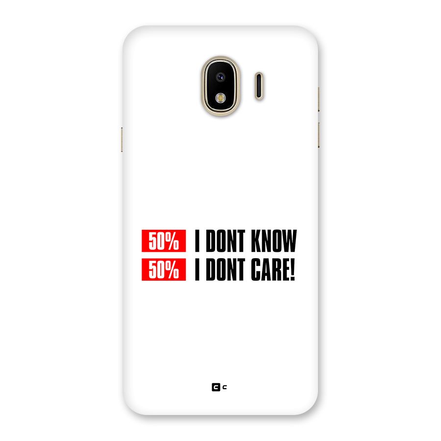 D Dont Know Back Case for Galaxy J4