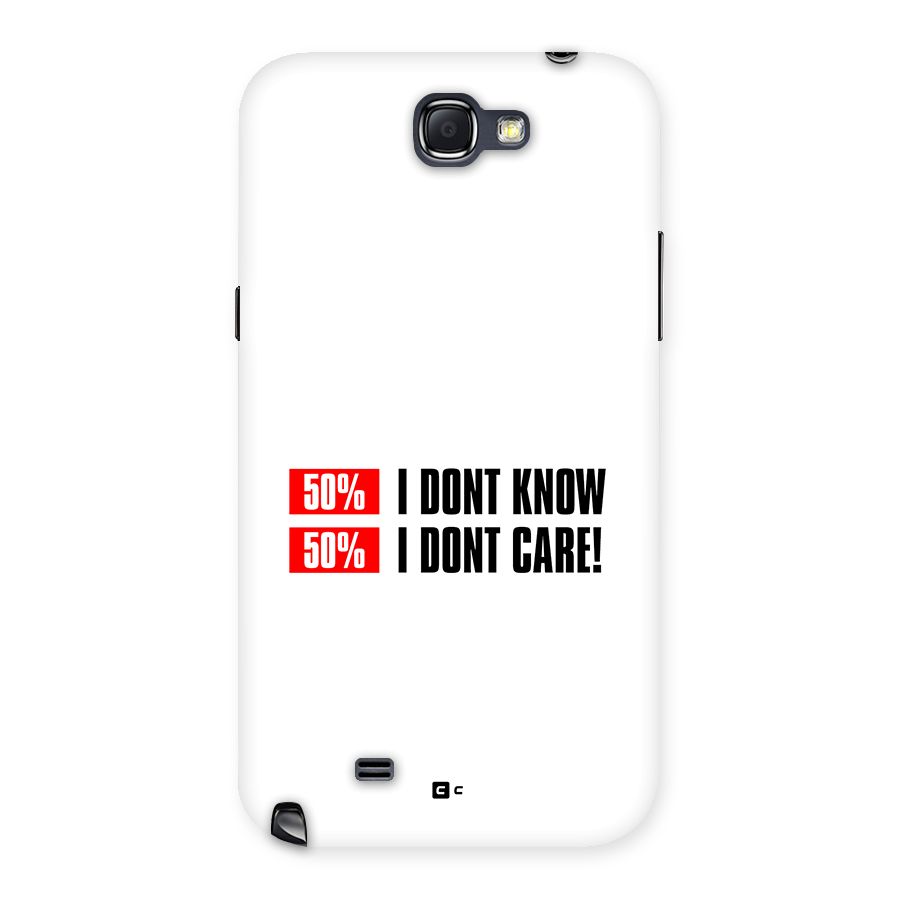D Dont Know Back Case for Galaxy Note 2