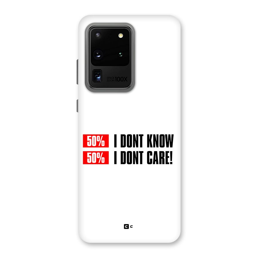 D Dont Know Back Case for Galaxy S20 Ultra