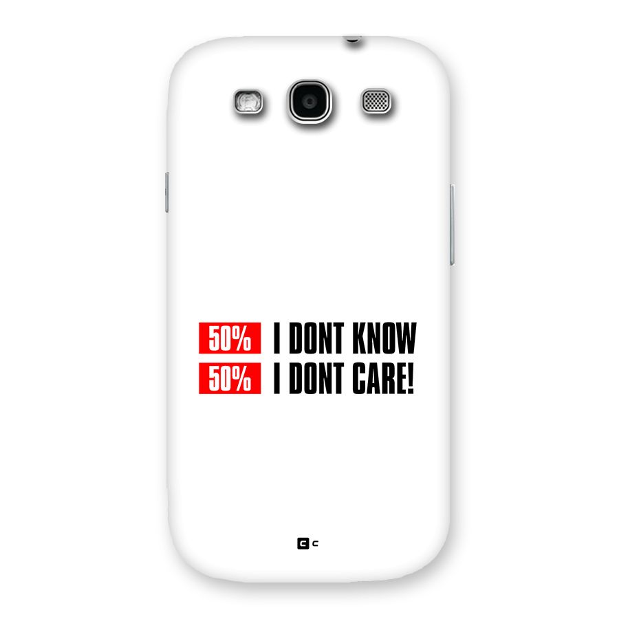 D Dont Know Back Case for Galaxy S3