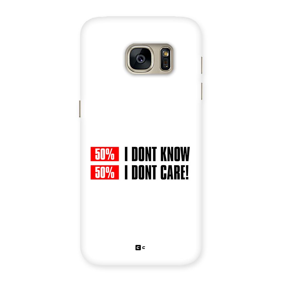 D Dont Know Back Case for Galaxy S7