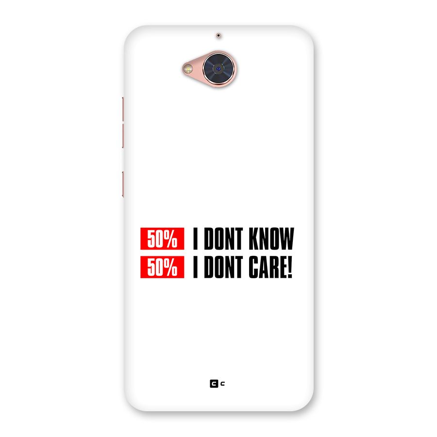 D Dont Know Back Case for Gionee S6 Pro