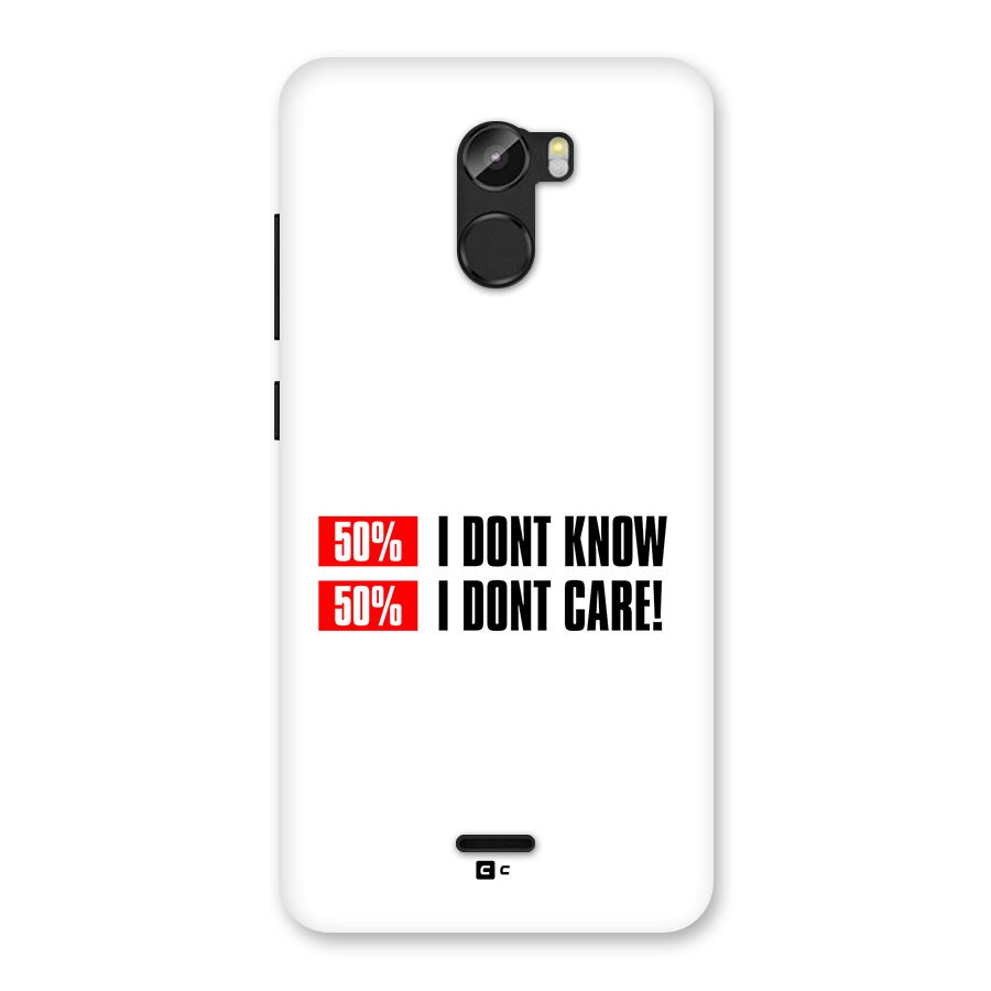 D Dont Know Back Case for Gionee X1