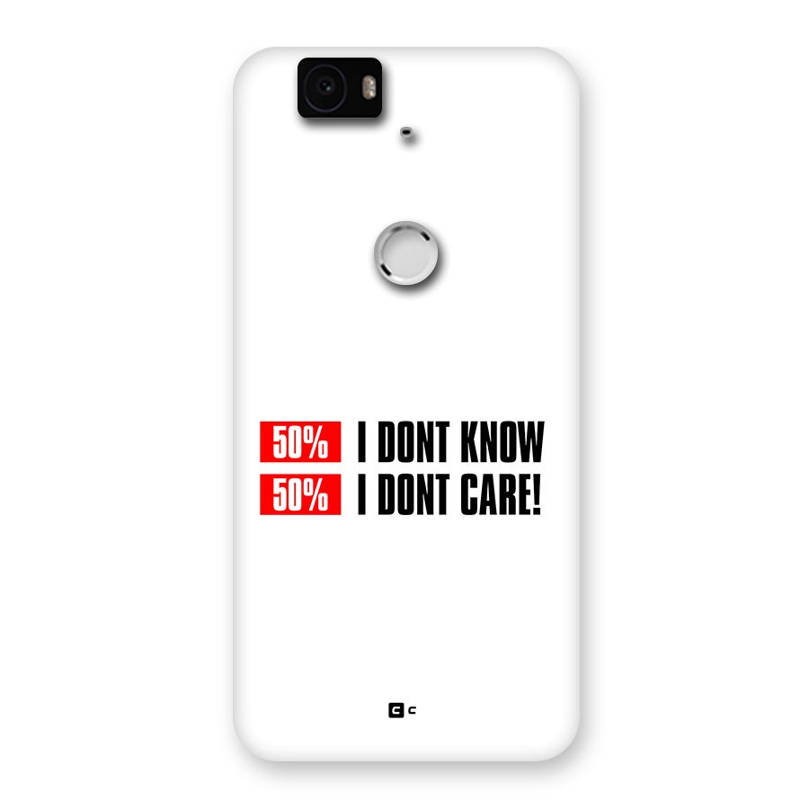 D Dont Know Back Case for Google Nexus 6P