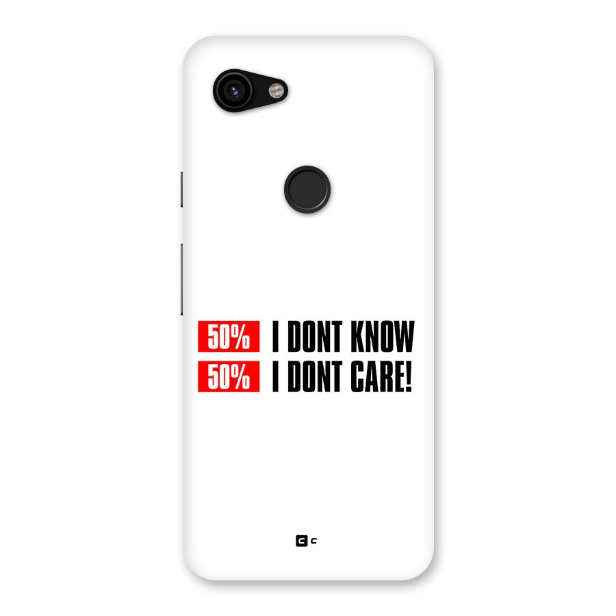 D Dont Know Back Case for Google Pixel 3a