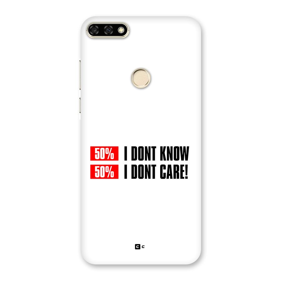 D Dont Know Back Case for Honor 7A