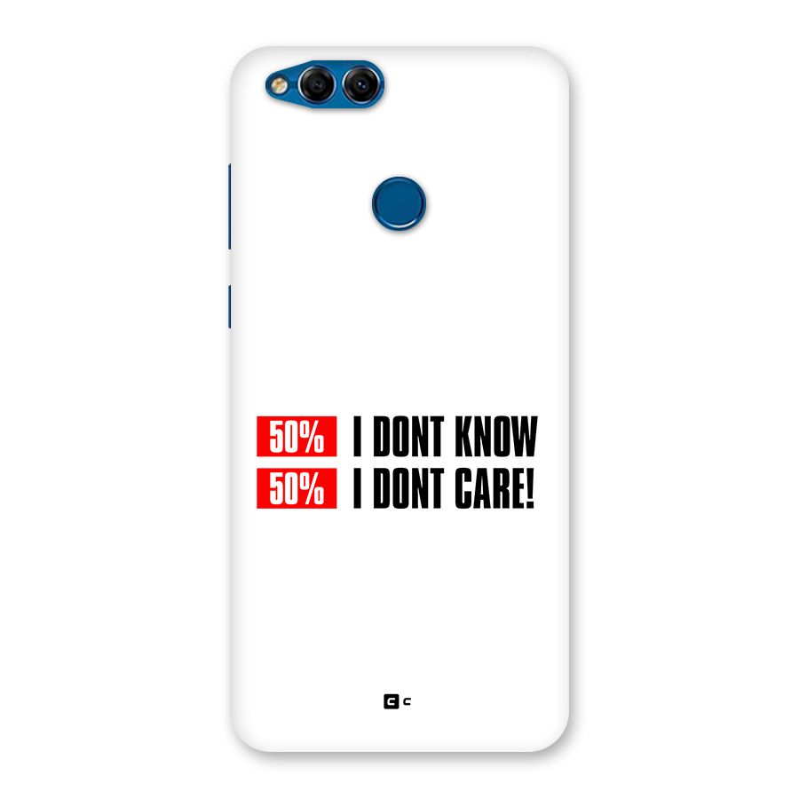 D Dont Know Back Case for Honor 7X