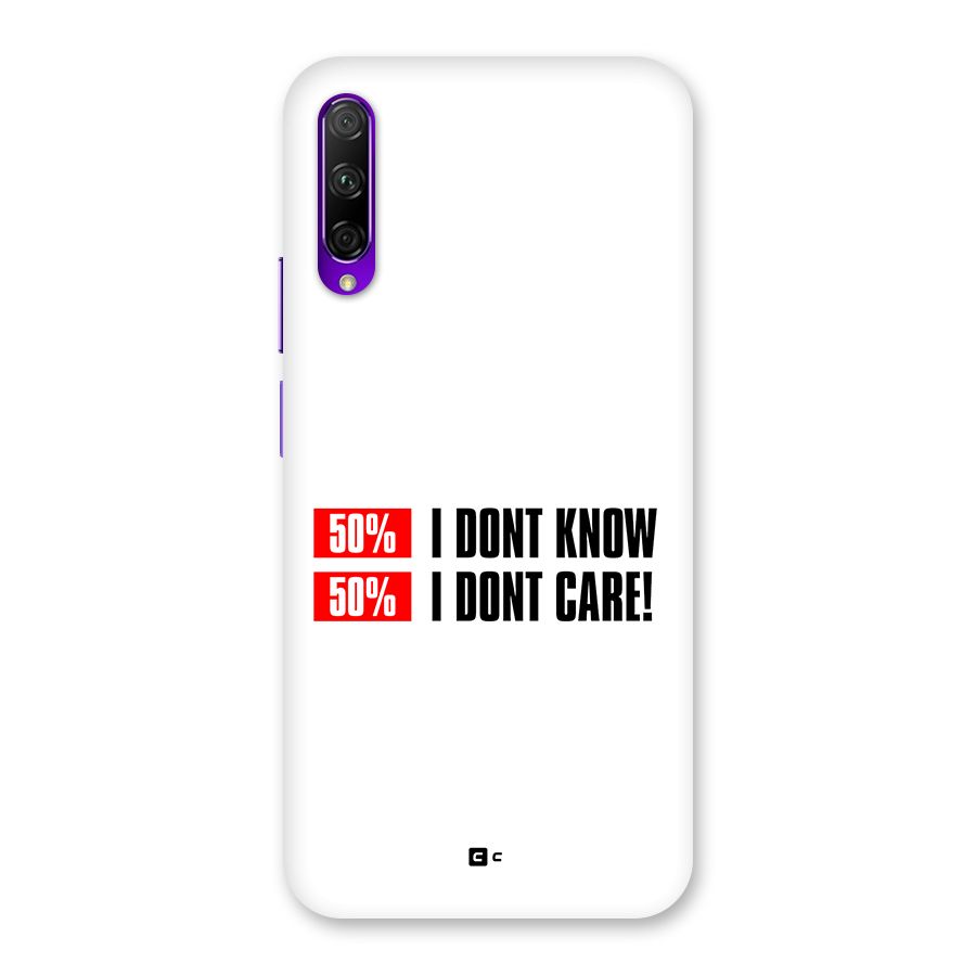 D Dont Know Back Case for Honor 9X Pro