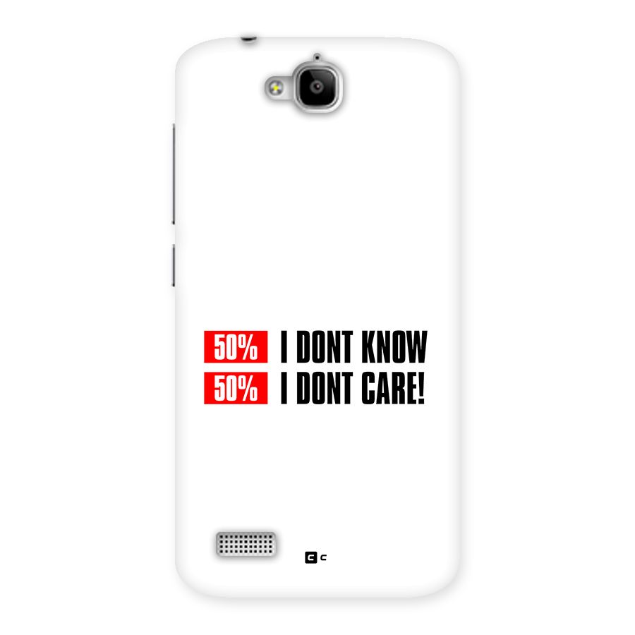 D Dont Know Back Case for Honor Holly