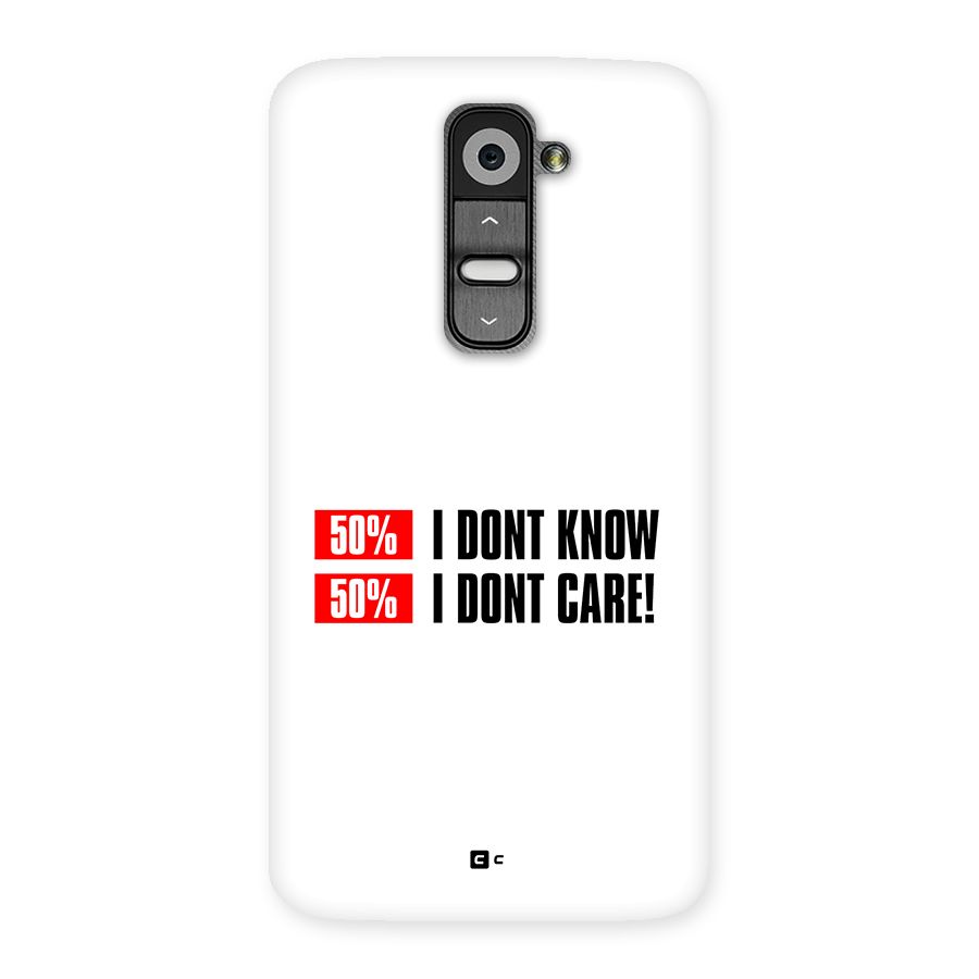 D Dont Know Back Case for LG G2