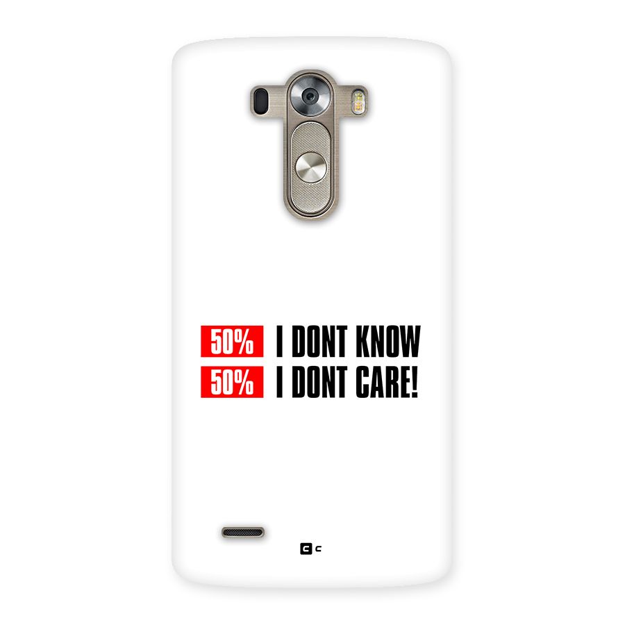D Dont Know Back Case for LG G3