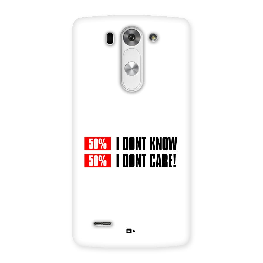 D Dont Know Back Case for LG G3 Beat