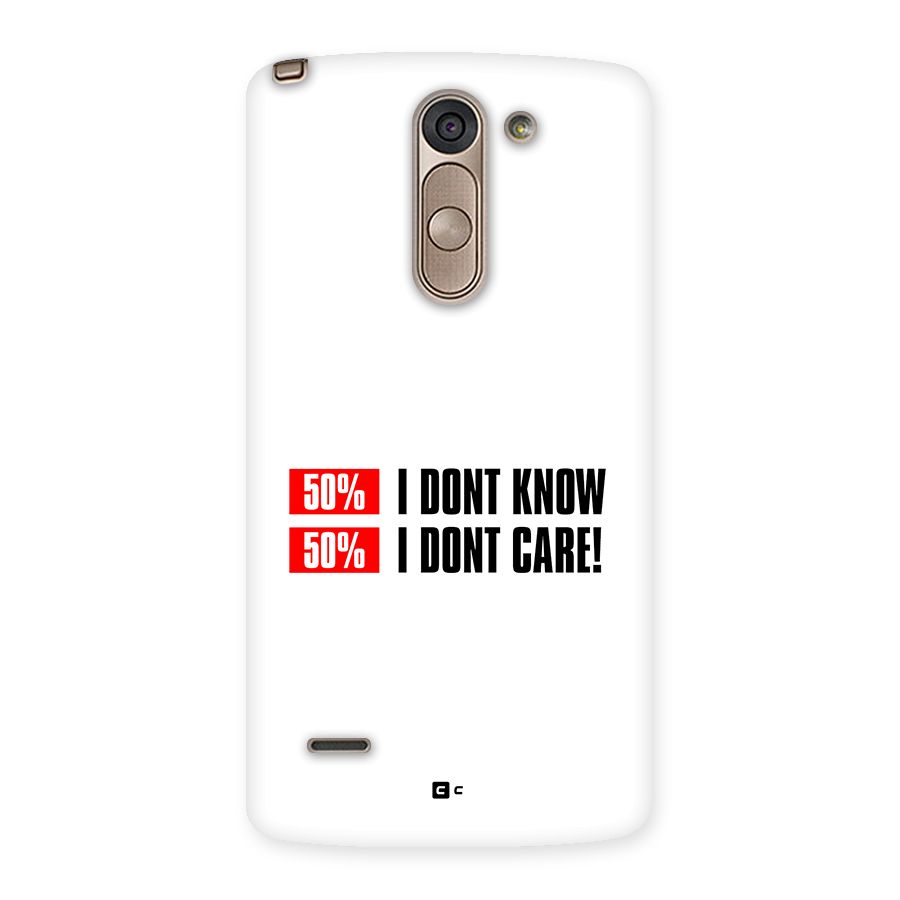 D Dont Know Back Case for LG G3 Stylus