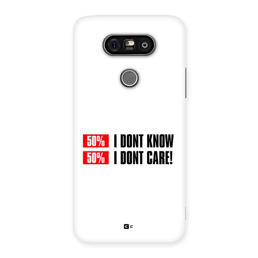 D Dont Know Back Case for LG G5