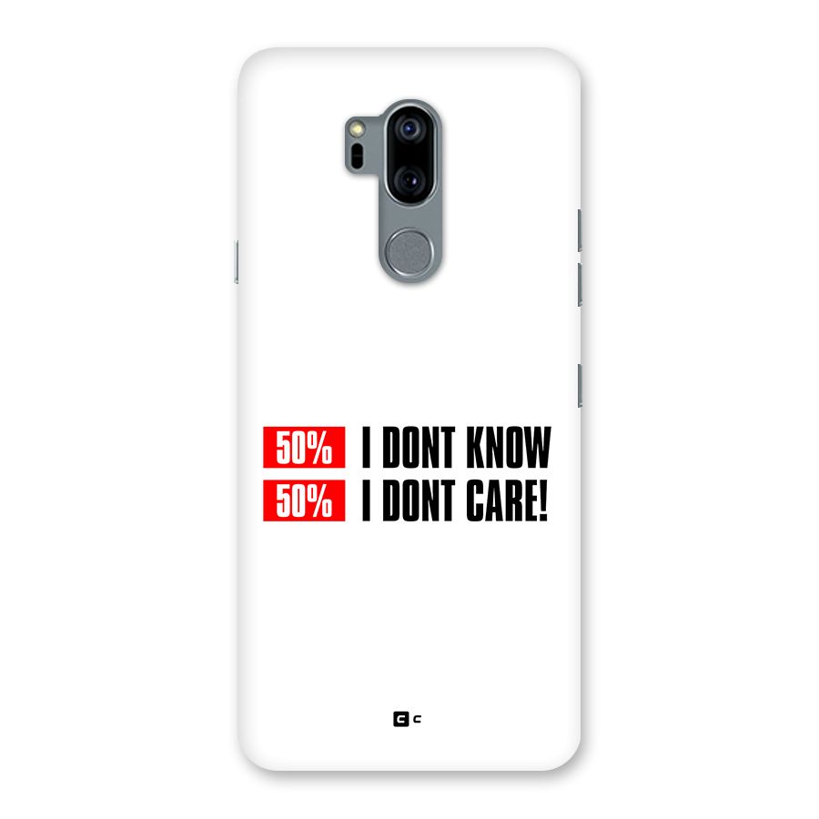 D Dont Know Back Case for LG G7