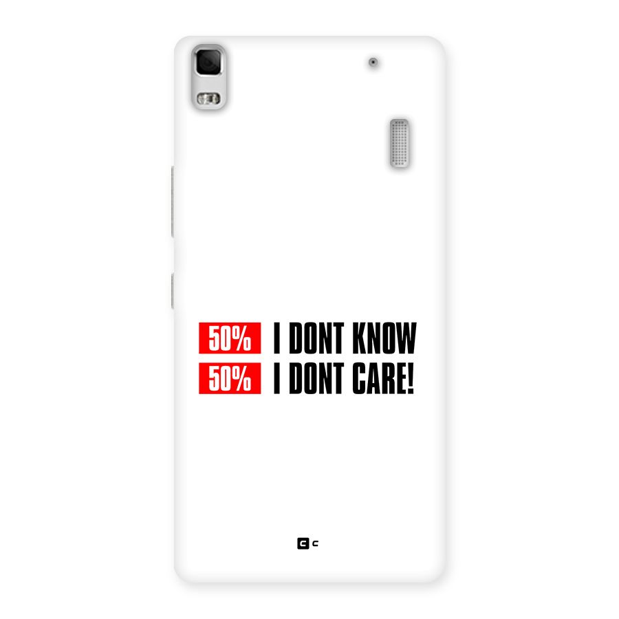 D Dont Know Back Case for Lenovo A7000