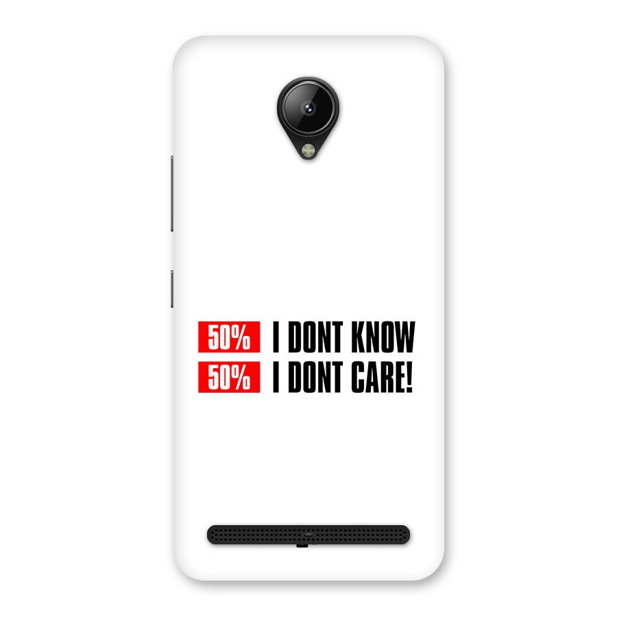 D Dont Know Back Case for Lenovo C2
