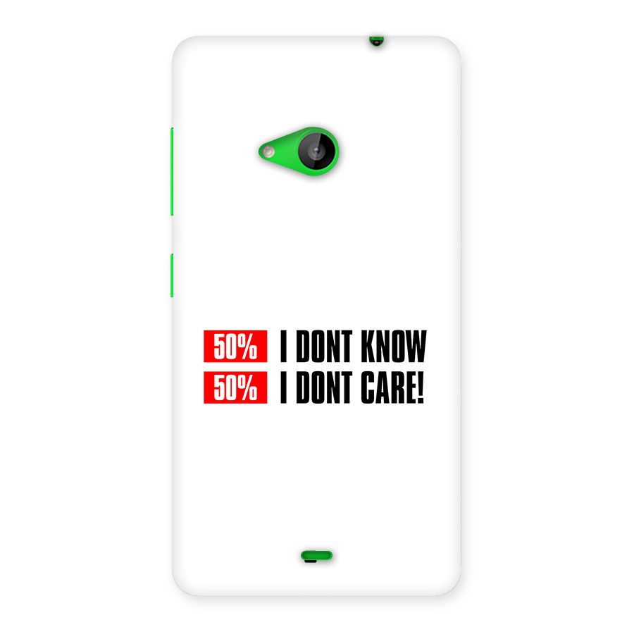 D Dont Know Back Case for Lumia 535