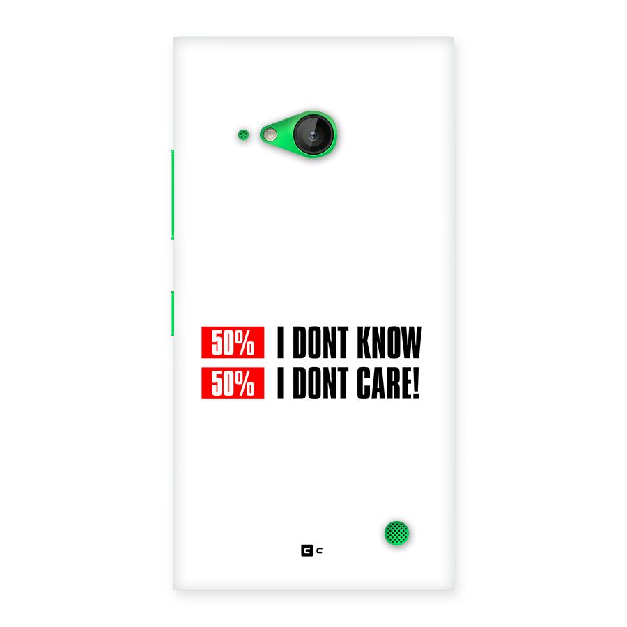 D Dont Know Back Case for Lumia 730