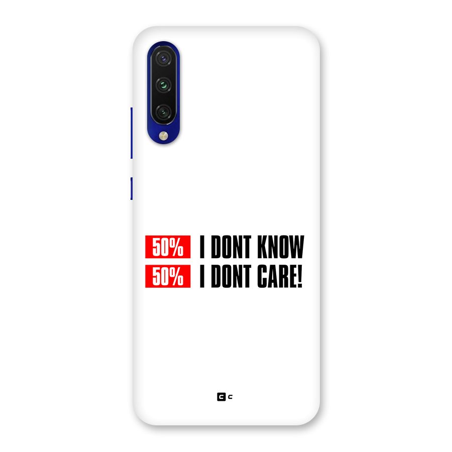 D Dont Know Back Case for Mi A3