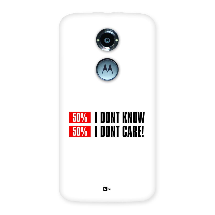 D Dont Know Back Case for Moto X2