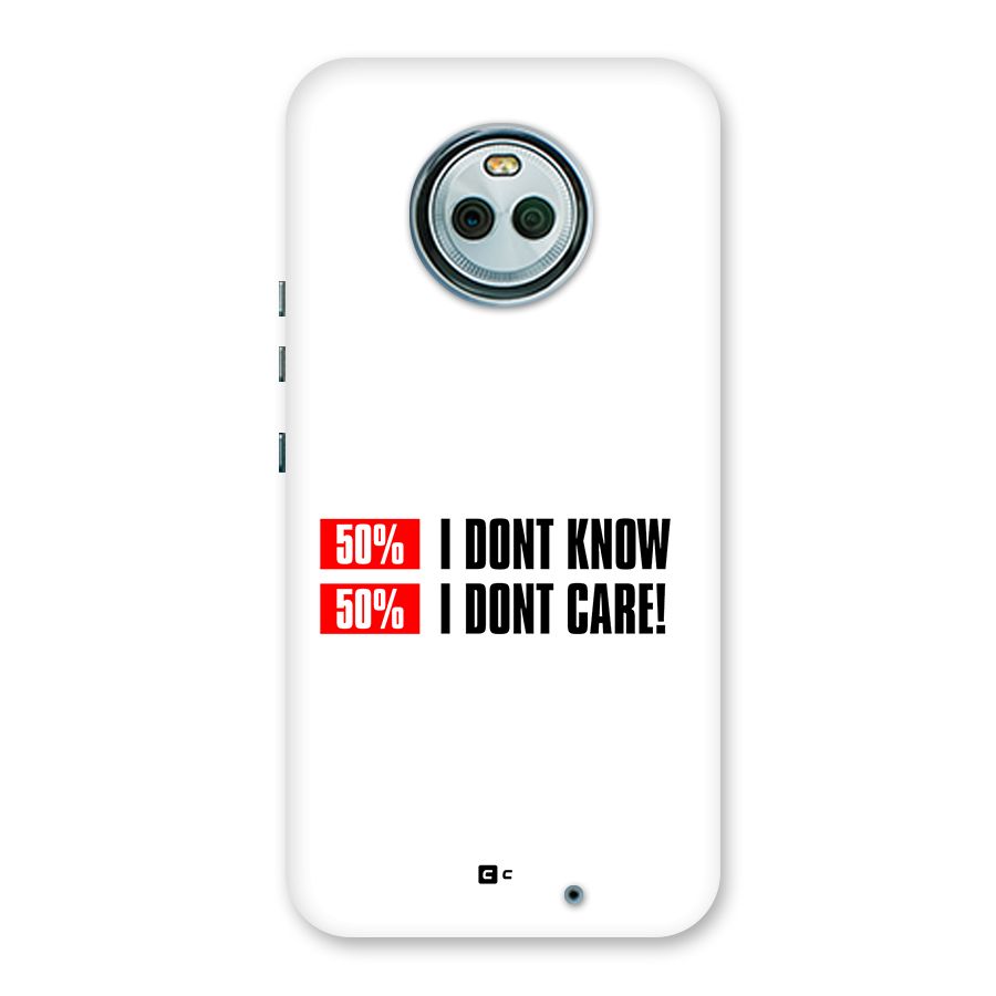 D Dont Know Back Case for Moto X4