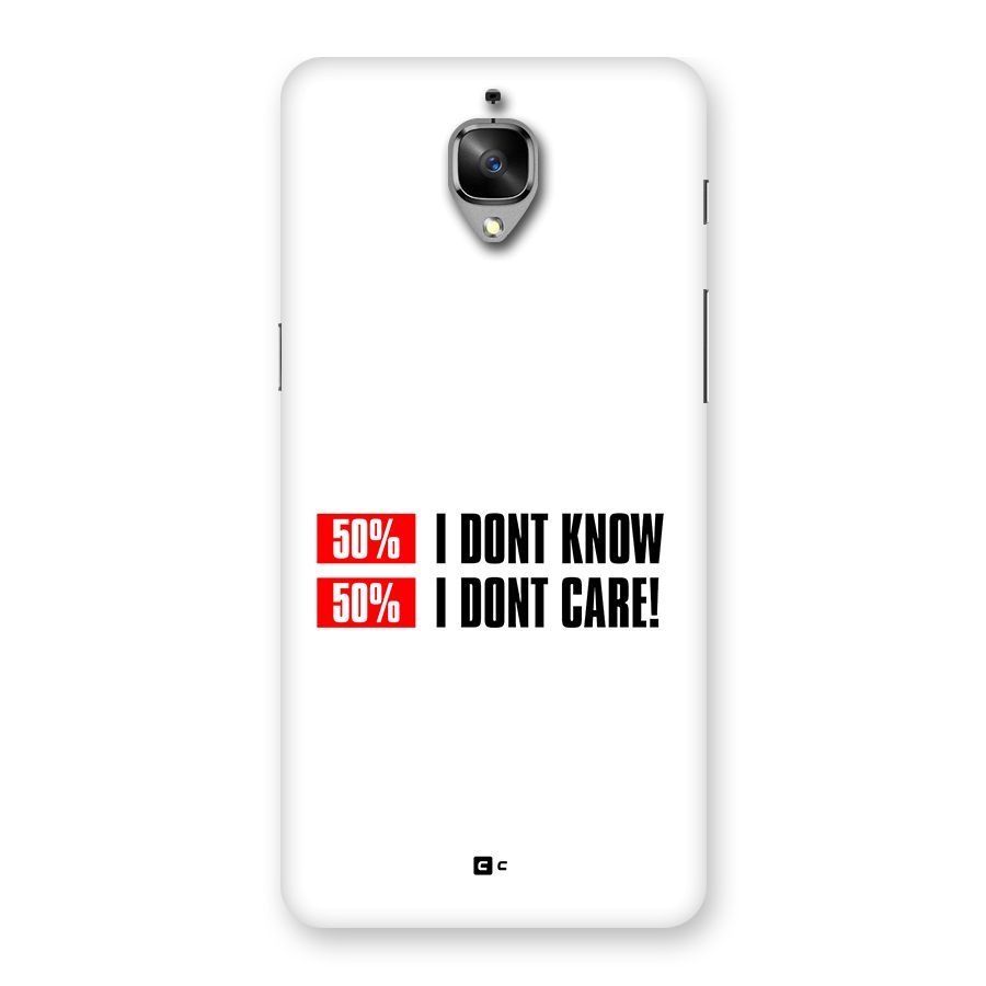 D Dont Know Back Case for OnePlus 3