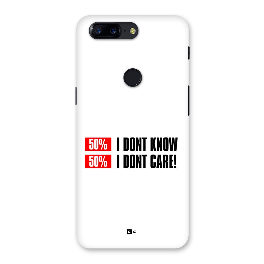 D Dont Know Back Case for OnePlus 5T