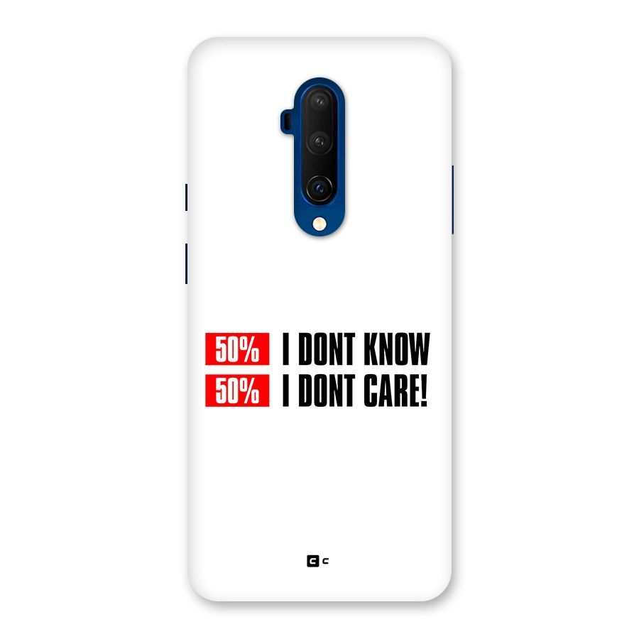 D Dont Know Back Case for OnePlus 7T Pro