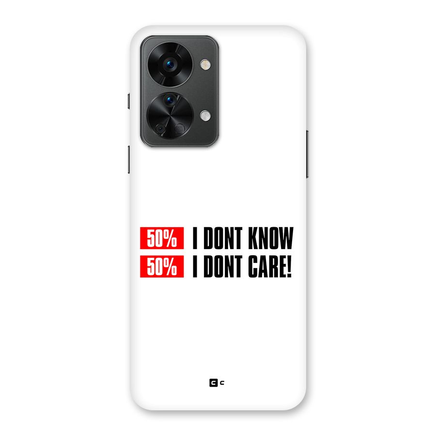 D Dont Know Back Case for OnePlus Nord 2T