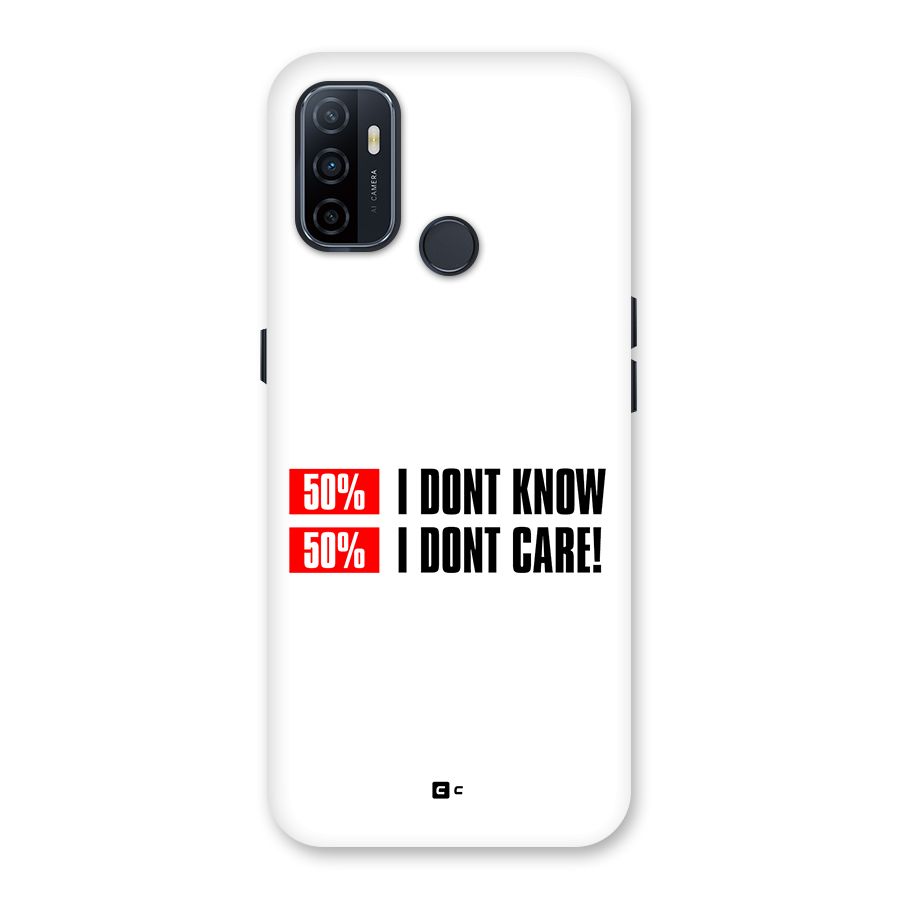 D Dont Know Back Case for Oppo A33 (2020)
