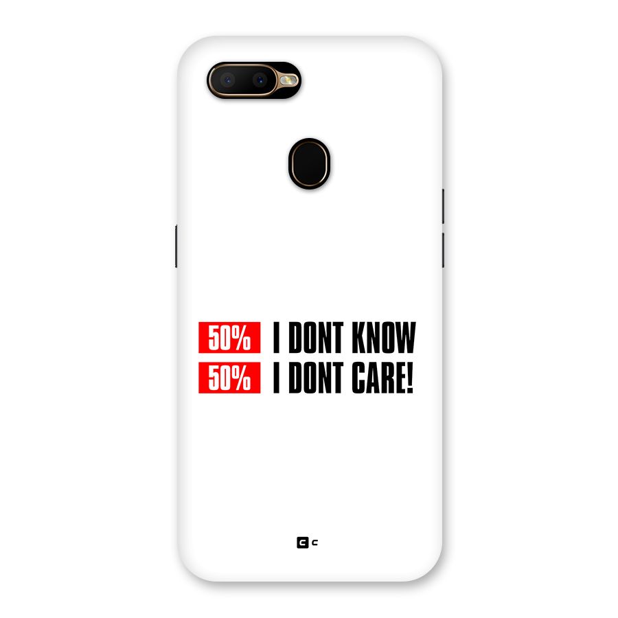 D Dont Know Back Case for Oppo A5s