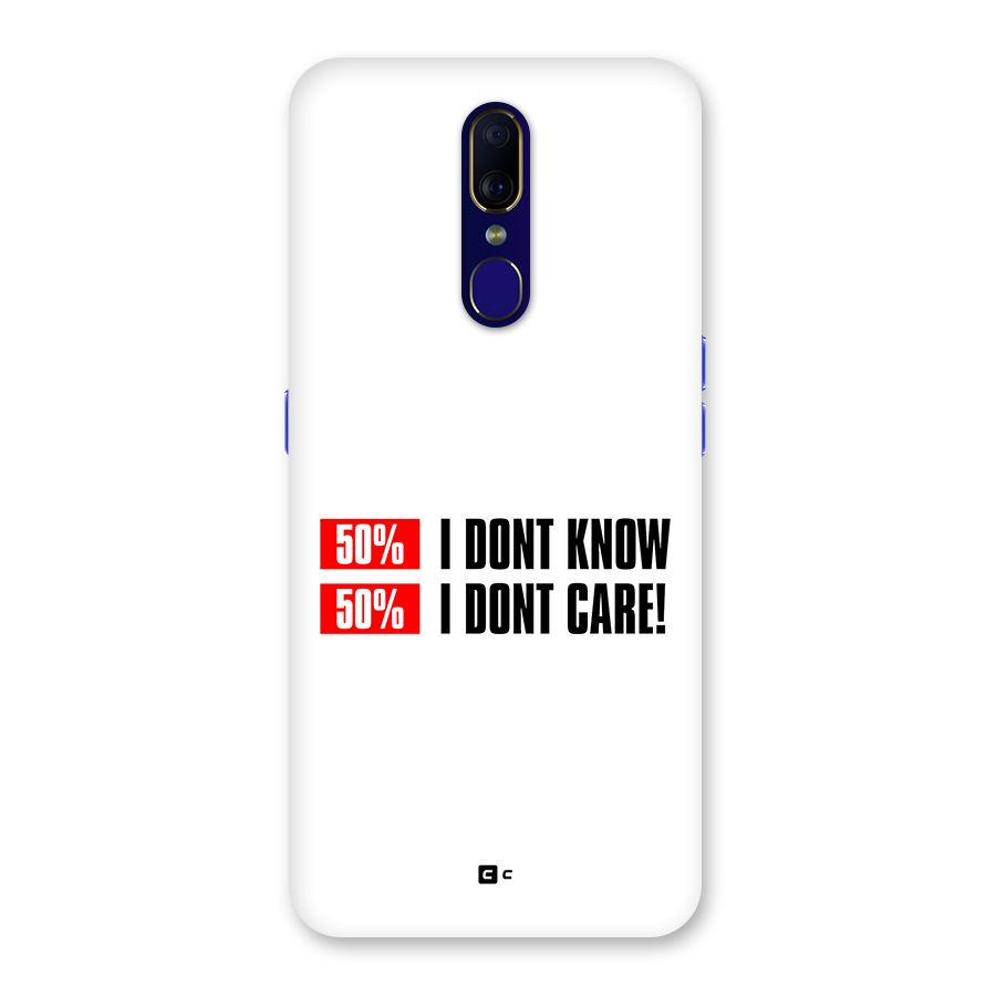 D Dont Know Back Case for Oppo A9