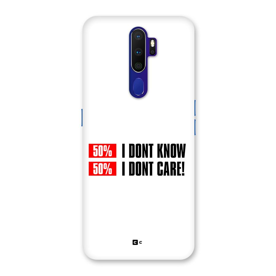 D Dont Know Back Case for Oppo A9 (2020)