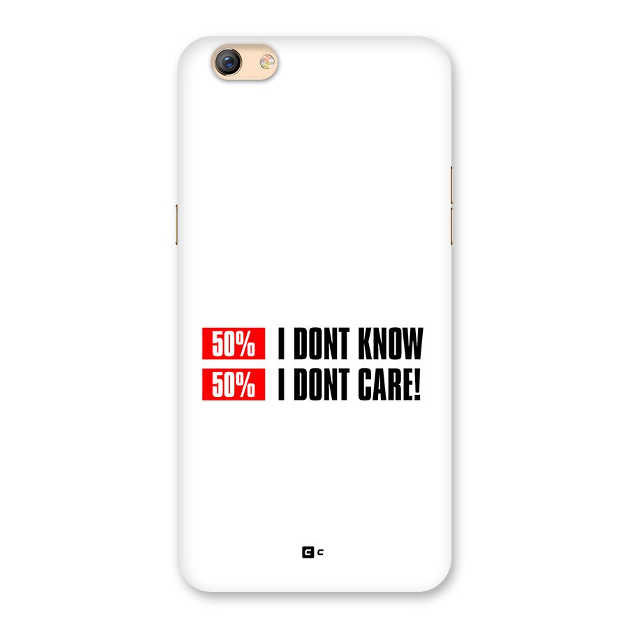 D Dont Know Back Case for Oppo F3 Plus