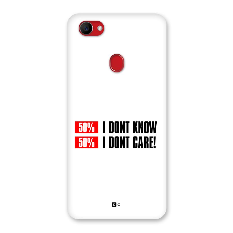 D Dont Know Back Case for Oppo F7