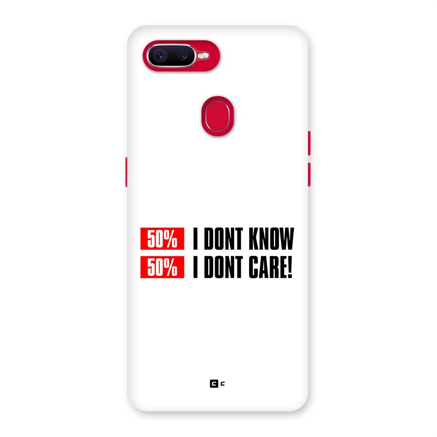 D Dont Know Back Case for Oppo F9 Pro