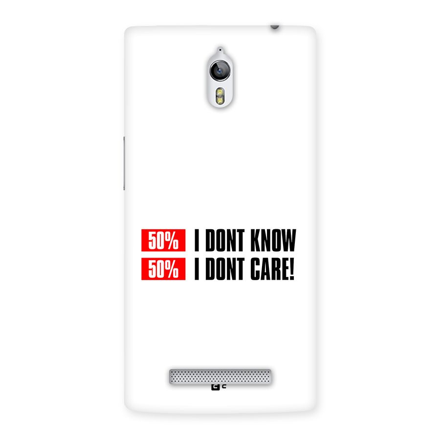 D Dont Know Back Case for Oppo Find 7