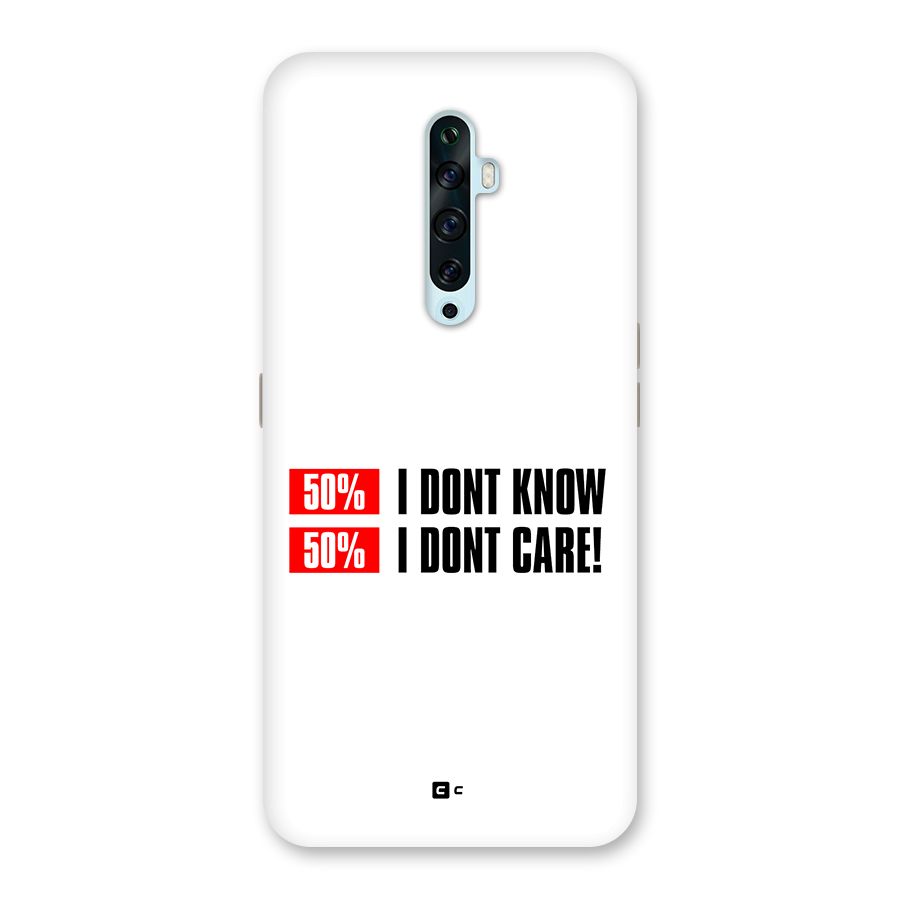 D Dont Know Back Case for Oppo Reno2 Z